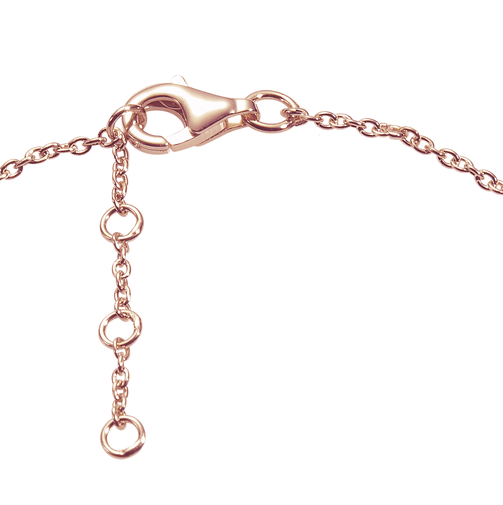 Collier en Argent 925 doré Or rose 18k assemblé de Calcédoine rose - Maison Di Giorgio