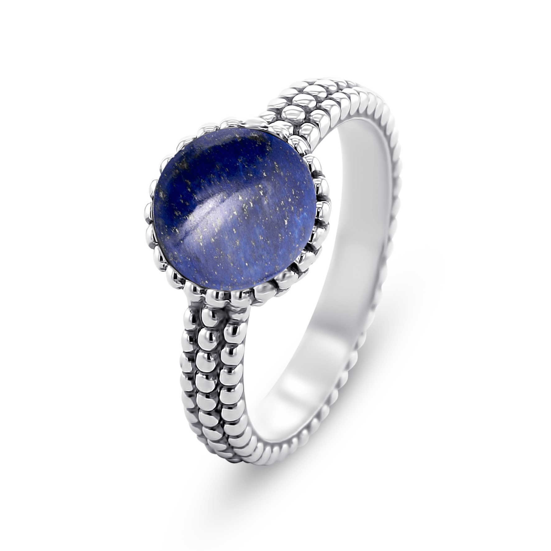 Bague en Argent 925 assemblée de Lapis - lazuli - Maison Di Giorgio